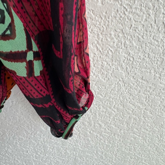 Diane Von Furstenberg Hathaway Multicolor Blouse size Small - Picture 7 of 12